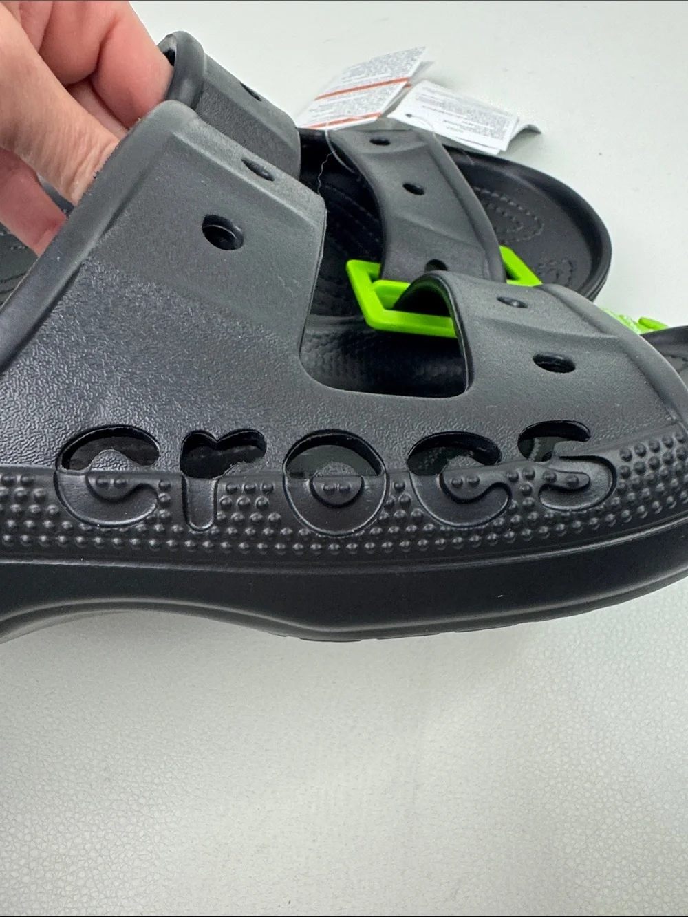 CROCS Baya UNISEX Black Slide Sandals sliders Open Toe Mens 9, Women’s 11 NEW
